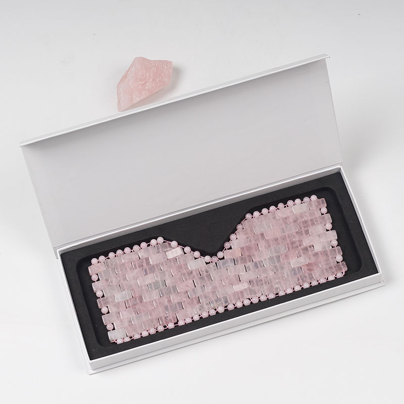 תמונה ממוזערת: מסכה לעיניים מאבני רוז קוורץ