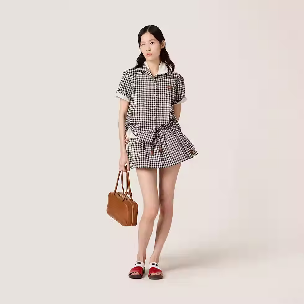 Gingham check shirt