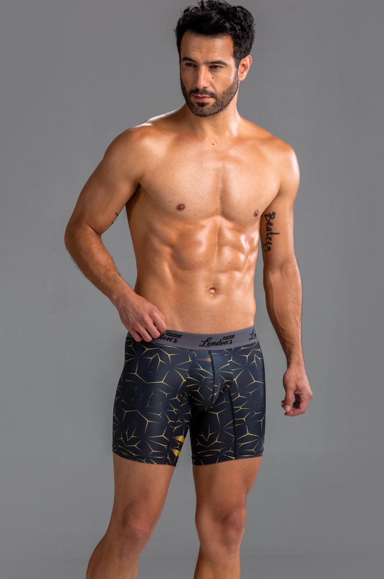 BÓXER ANATÓMICO MASCULINO NEGRO DIMENSIONAL LC1010- soporte ergonómico clínico