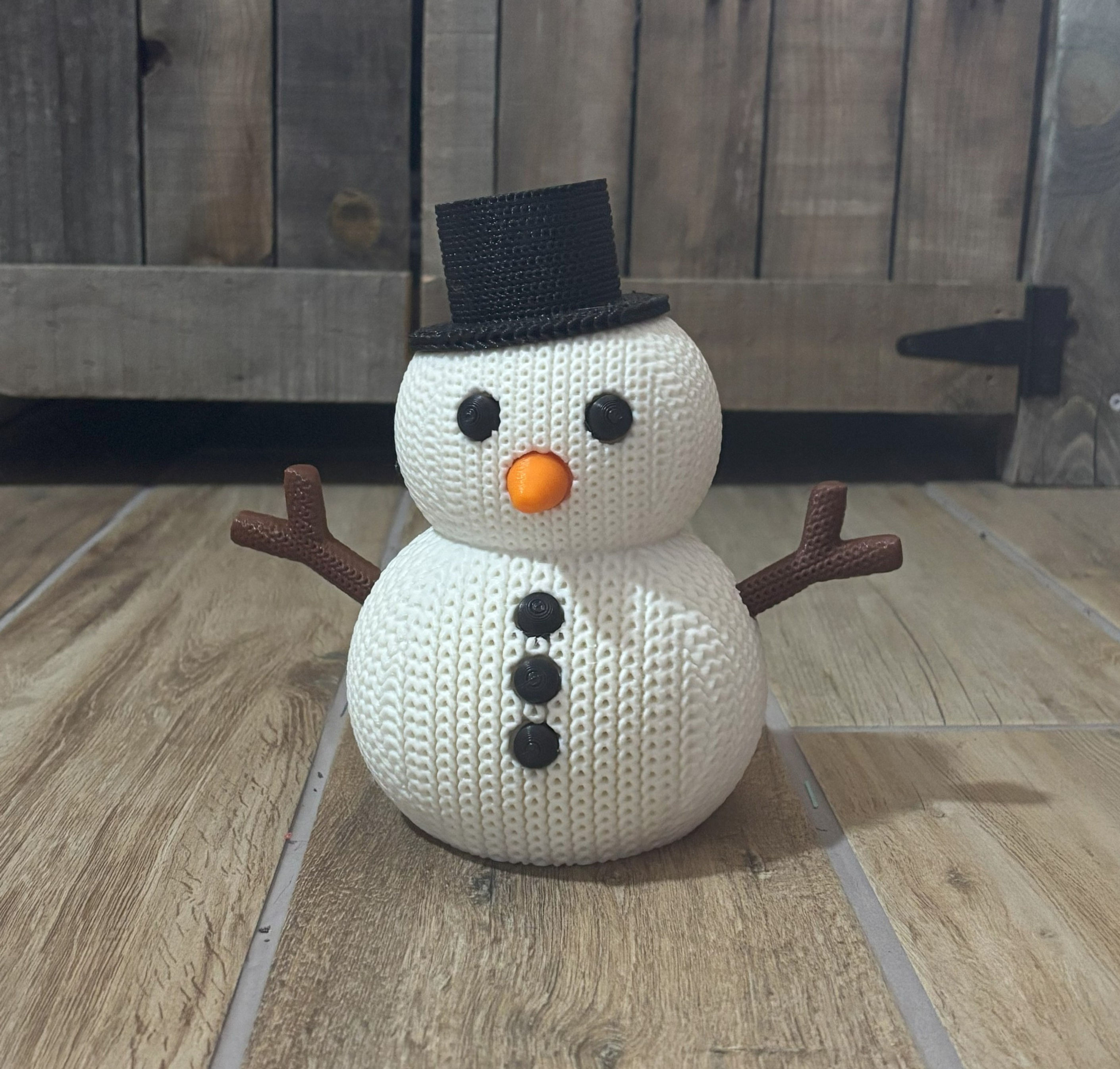 Lighted - Large Knitted Snowman