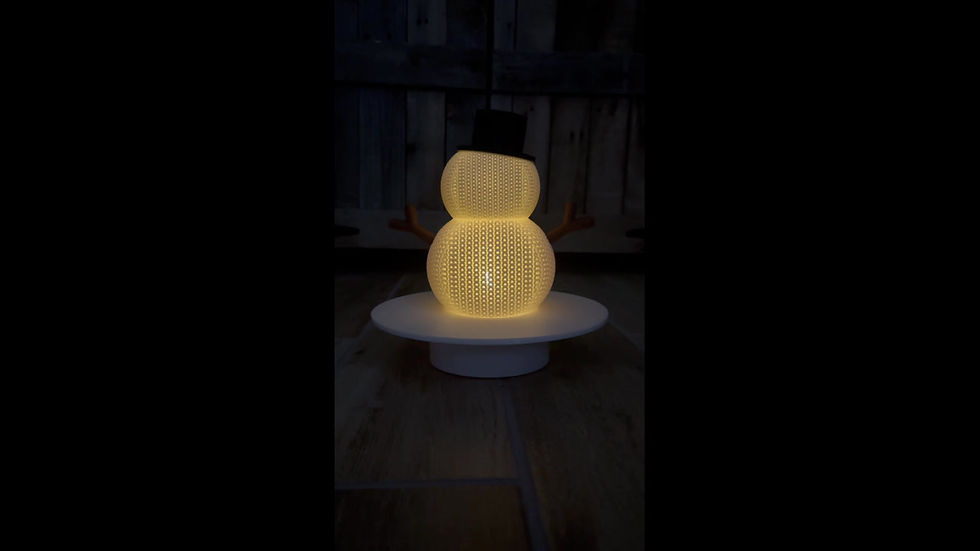 Thumbnail: Lighted - Large Knitted Snowman