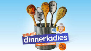 Poster for the UK stage tour of dinnerladies, coming in 2027