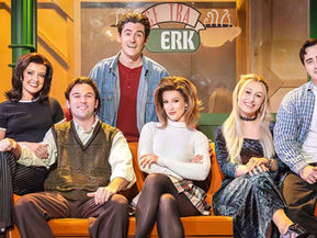 The gang's all at Central Perk: l-r Alicia Belgarde (Monica), Daniel Parkinson (Chandler), Enzo Benvenuti (Ross), Eva Hope (Rachel), Amelia Atheerton (Phoebe) and Ronnie Burden (Joey). The cast also features Edward Leigh as barista Gunther and other characters. Pic: Pamela Raith