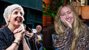 Guest curator Julie Hesmondhalgh (left) and Coliseum CEO Martina Murphy