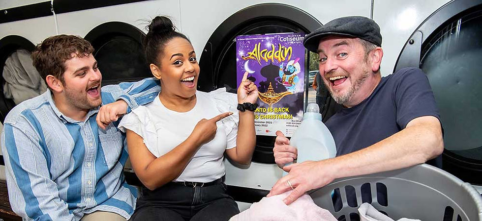 Sam Glen, Sherelle Hepkin and Richard Fletcher get ready to wash and roll. Picture: Darren Robinson