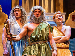 Fine figures of godliness: Le Navet Bete in Oh Zeus! - L-R Matt Freeman, Al Dunn and Nick Bunt. All pics: Mark Senior Photography