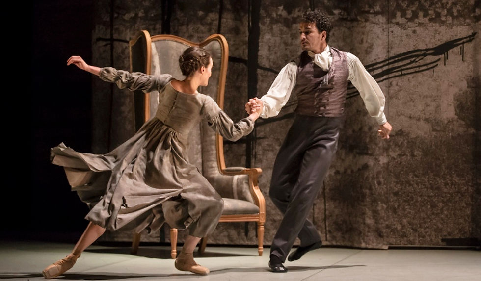 Dreda Blow as Jane Eyre and Javier Torres as Edward Rochester in Northern Ballet's Jane Eyre. Photo Emma Kauldhar
