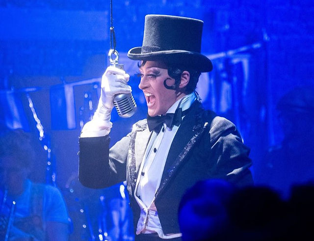 Thomas Sankey as an Angel in Kinky Boots at Storyhouse