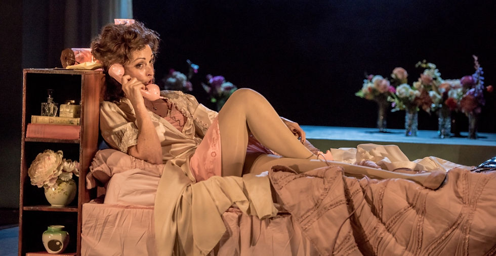 Allison Cook as Elle in La Voix Humaine at Buxton International Festival. cr Genevieve Girling