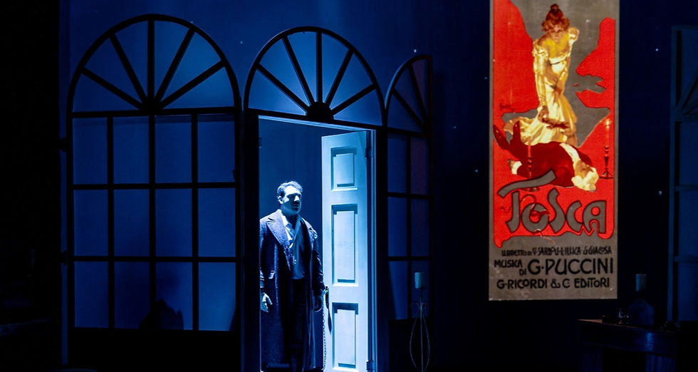Constantine Akritides in role as Cavaradossi (Tosca) in The Butterfly House at Clonter Opera. cr. Steve Gregson