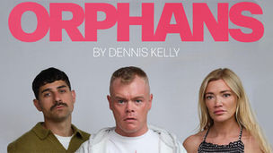 The cast of Orphans: l-r Ryan Clayton, John O'Neill and Hollie-Jay Bowes