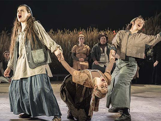 Tevye's daughters have some fun in Fiddler on the Roof