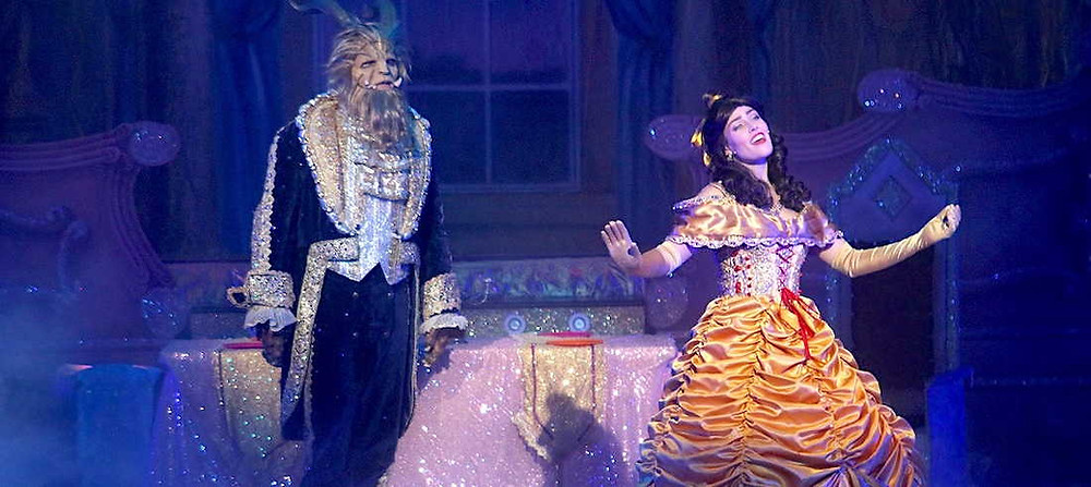 Olivia Sloyan as Belle and Andrew Geater as the Beast in Beauty and the Beast. Pic: David Munn