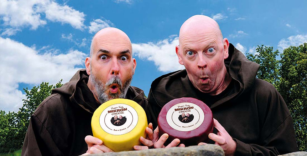 Brie-lieve in the power of cheese: Mikron's James Mclean (left) and Robert Took. Pic: Liz Baker