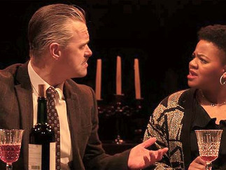 A scene from We Merry Dancers' production of The Fire Raisers at Hope Mill