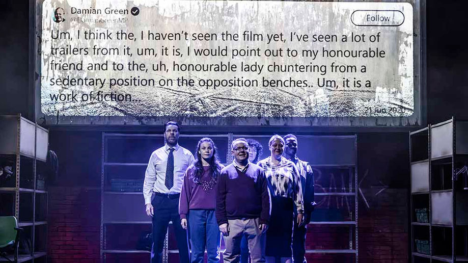 David Nellist as Daniel with members of the company under Damian Green's view of the movie... All pictures: Pamela Raith