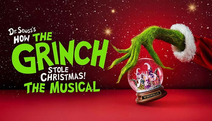 Poster for Leeds Playhouse Christmas show 'How The Grinch Stole Christmas'