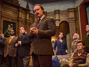 Alfie Richards as Det Sgt Trotter, with suspects, in The Mousetrap on tour. All pics: Matt Crockett
