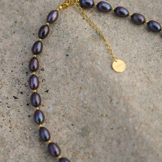 Black Pearls Choker LIEVES JEWELS