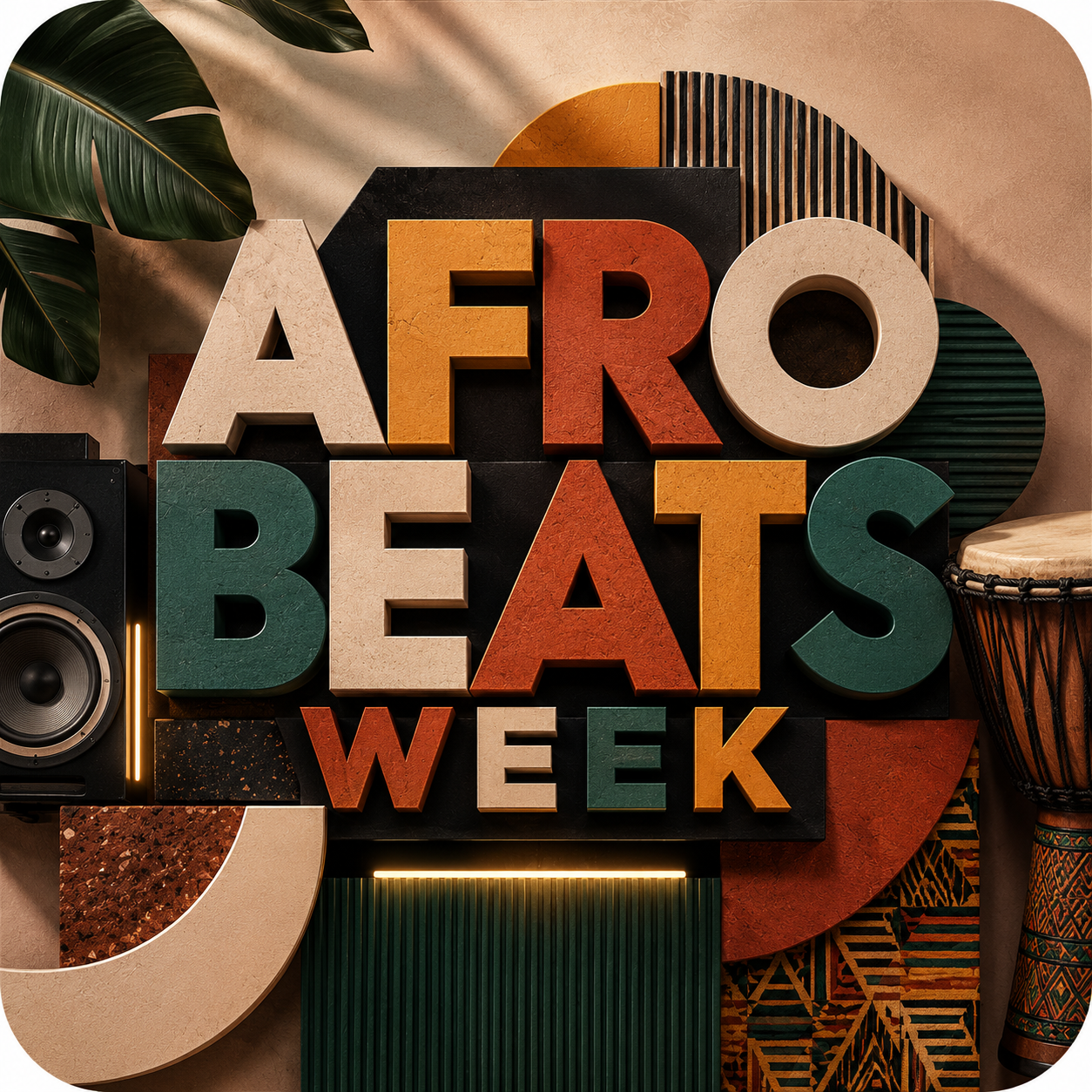 Afro Beats Week camp theme artwork