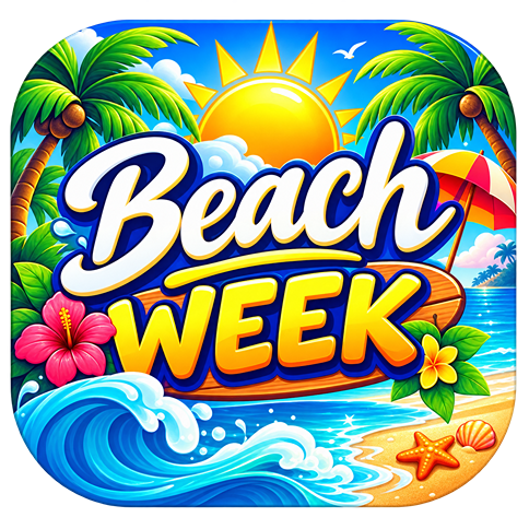 Beach Week camp theme artwork