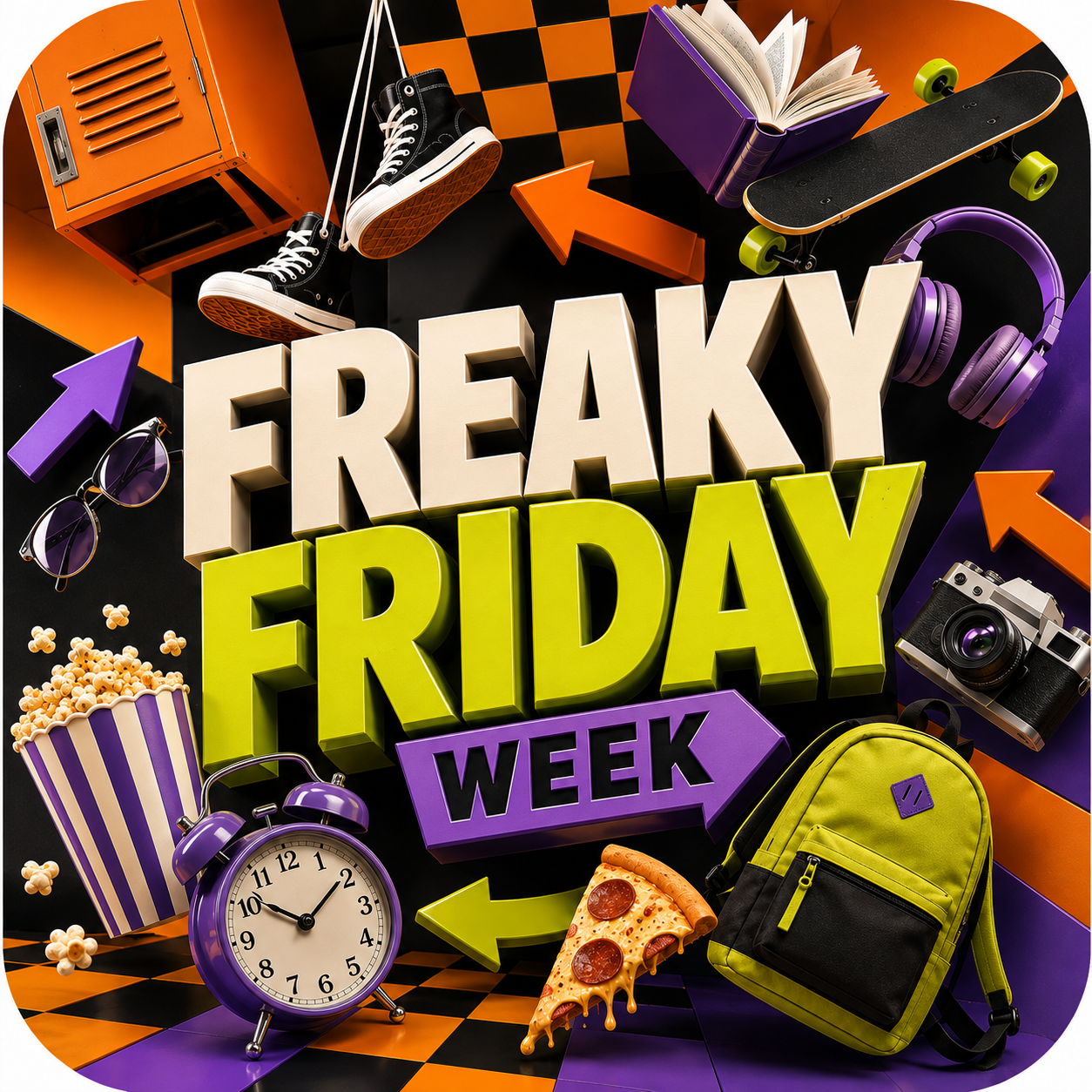Freaky Friday Week camp theme artwork