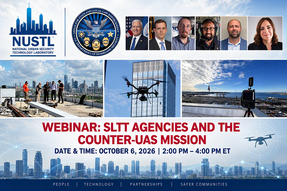 WEBINAR: SLTT AGENCIES AND THE COUNTER-UAS MISSION