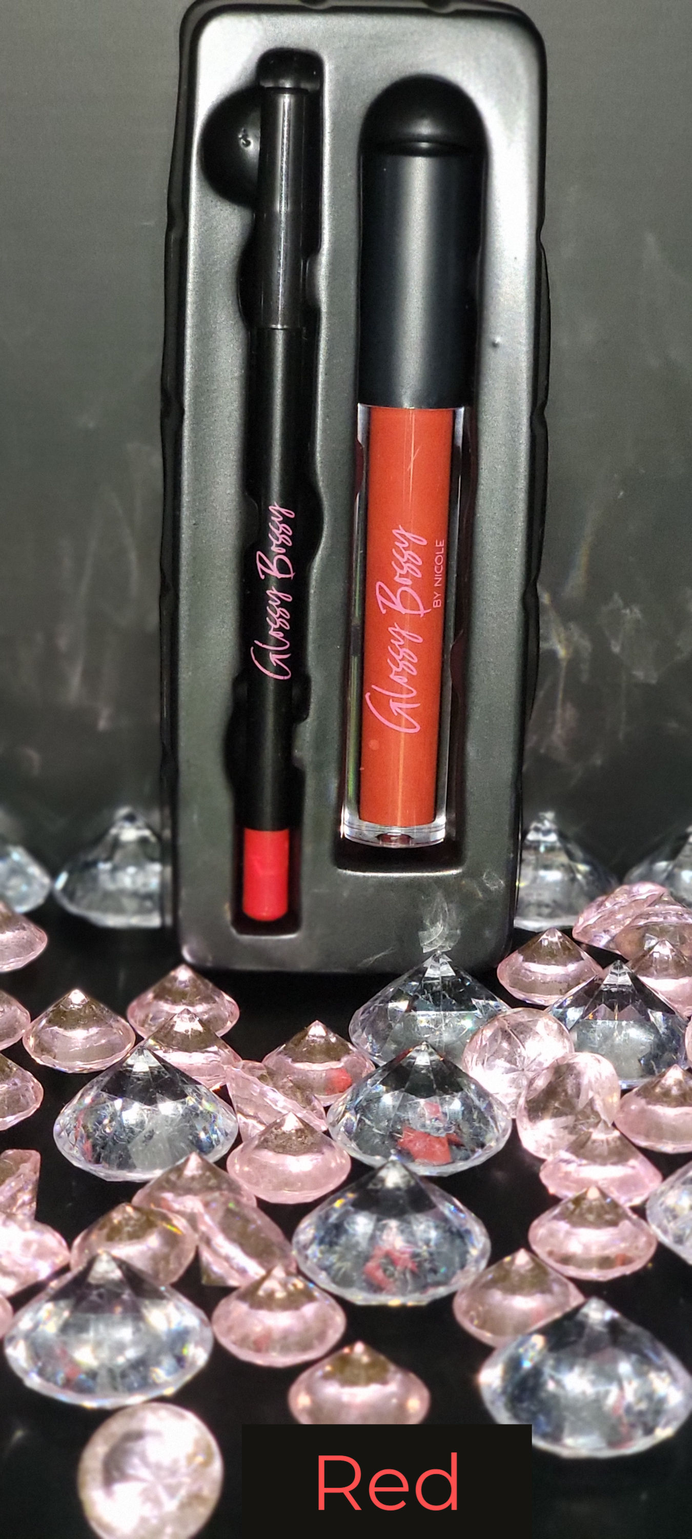 Glossy Bossy by Nicole Red Matte Liquid Lipstick and Liner Kit – Perfectly Defined Lips