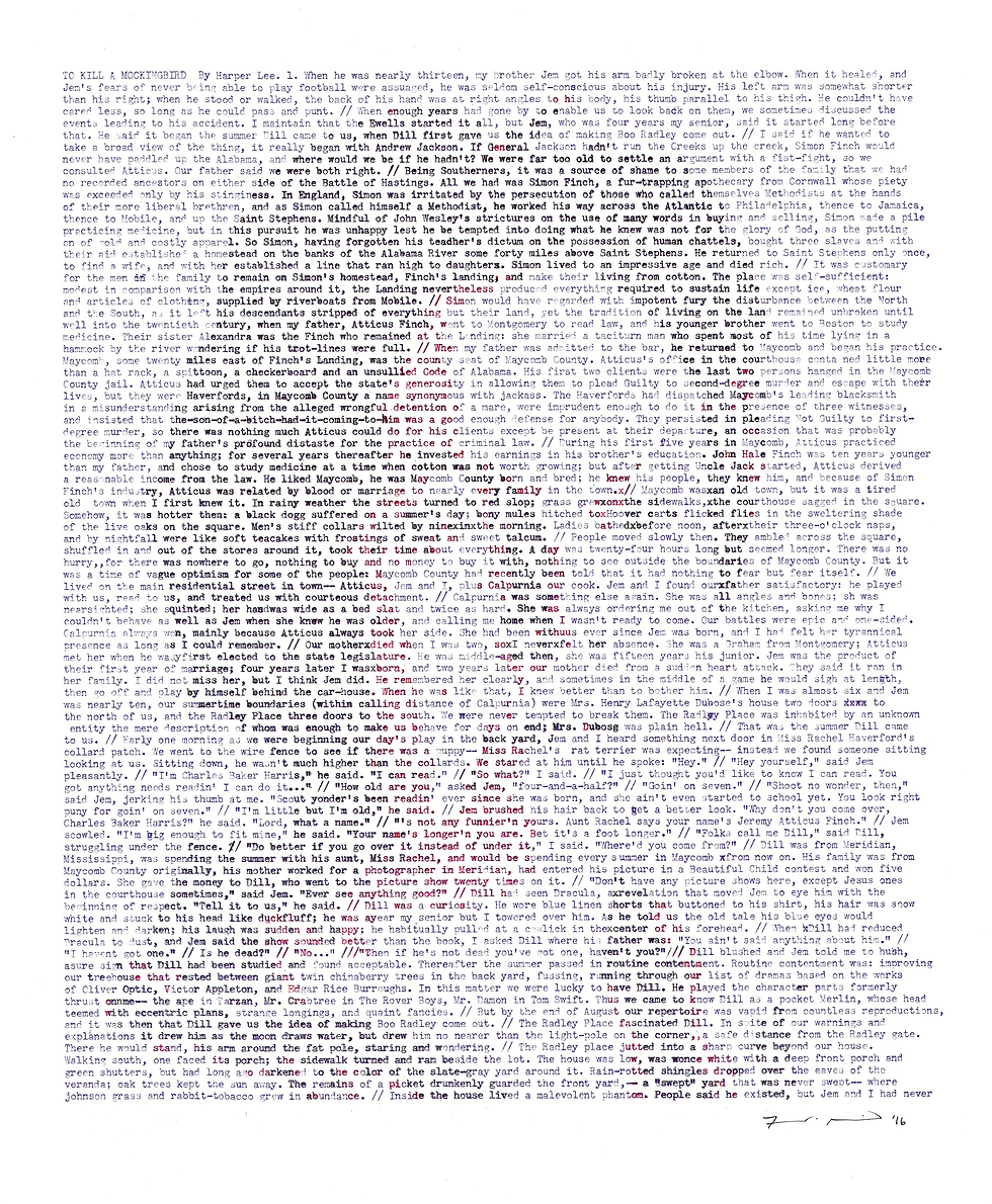 Thumbnail: Typewritten Portraits framed prints