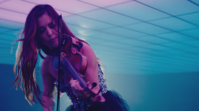 solo electric violin performing at wedding