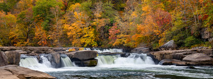 Valley Falls on Tygart Valley River in West Virginia. Fine art landscape photography print.