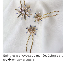 Bijoux de cheveux sur épingles, mariage