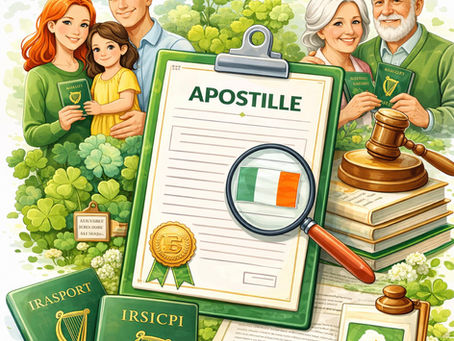 Irish Citizenship through Parents or Grandparents? 🍀Mobile Apostille Services in Pierce, Kitsap & King Counties by Karen Louise Tollefson, Sound Signings helps streamline the process! 🇮🇪