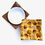 Thumbnail: Microwavable reversible bowl cozy with gold onions patterned fabric