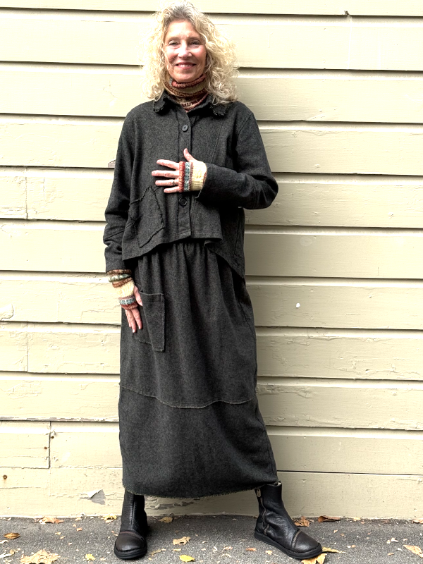 Bodil Tweed Crop Jacket, Slim Skirt and Boots