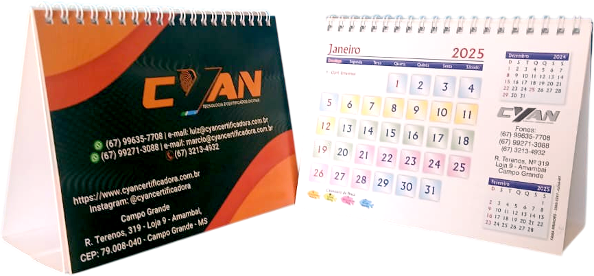 Miniatura: Calendário de Mesa Pequeno