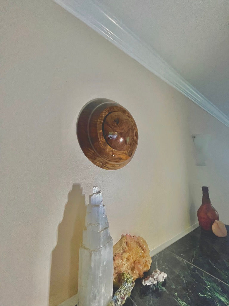 Thumbnail: Black Walnut Burl Wall Hanging Urn