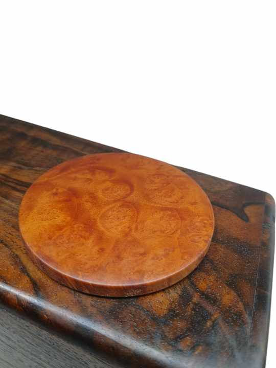 Thumbnail: Black Walnut Burl Shoe Box Urn