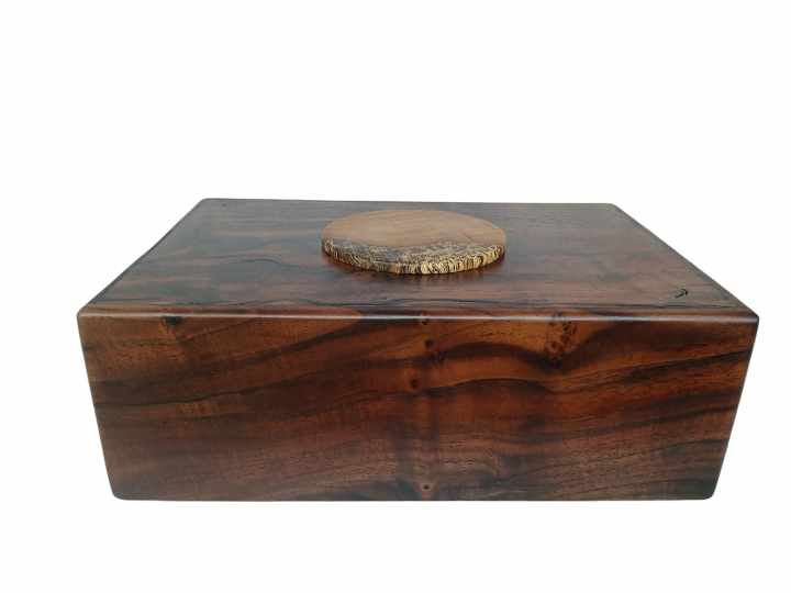 Thumbnail: Black Walnut Burl Shoe Box Urn