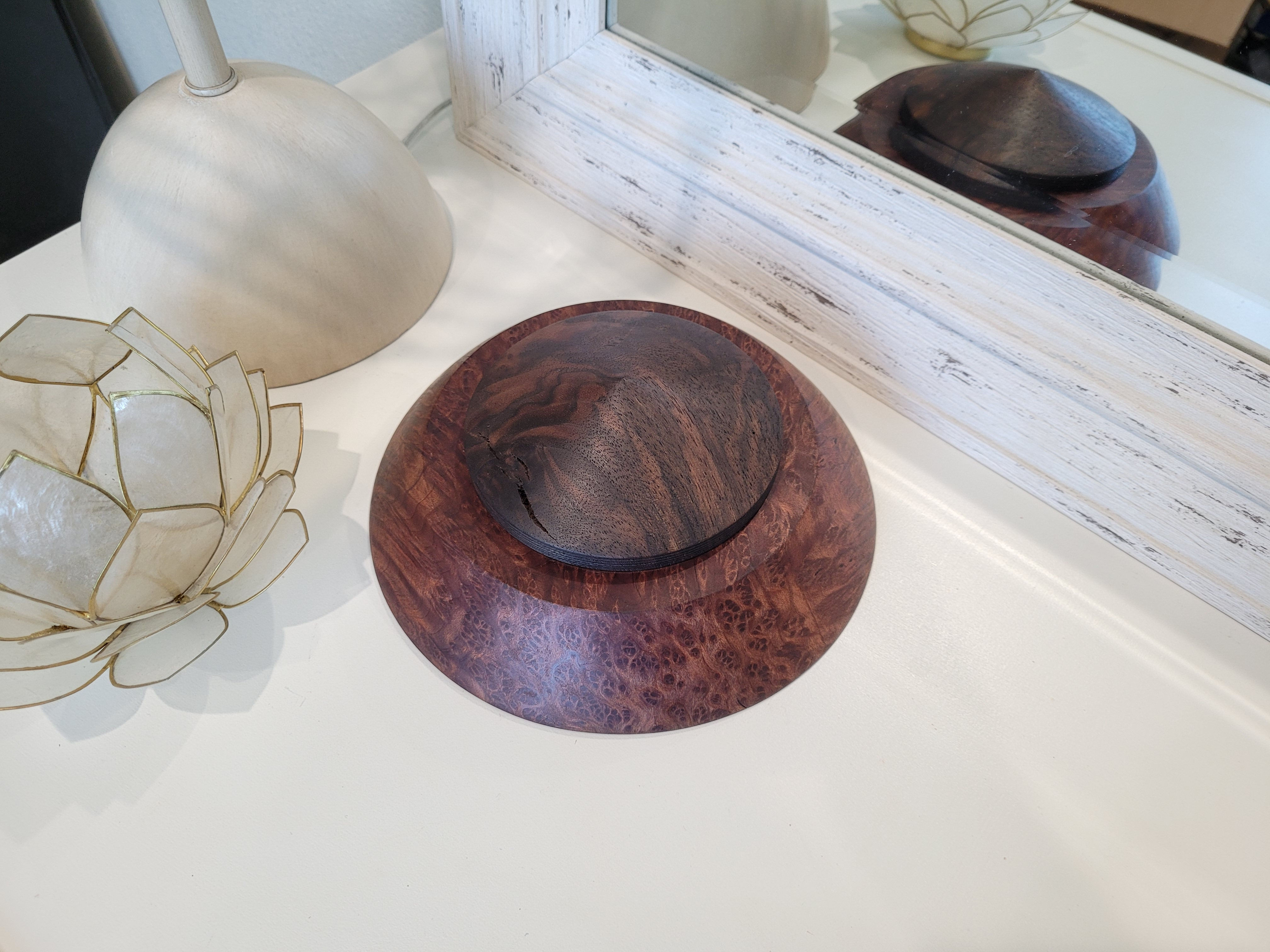 Matte Walnut Burl Micro Urn