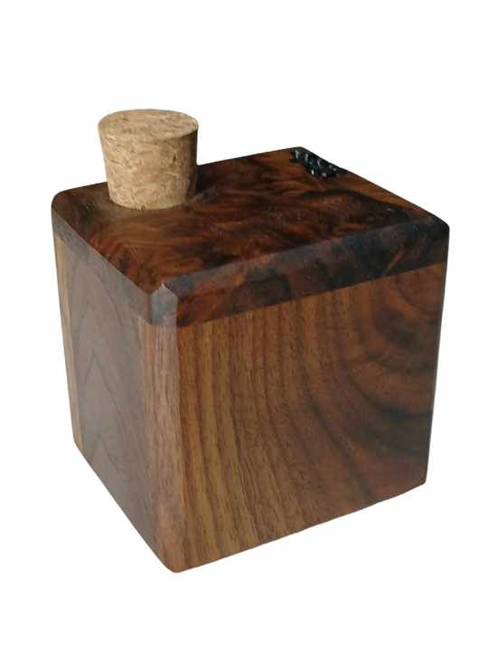 Black Walnut Burl Mini Micro Urn