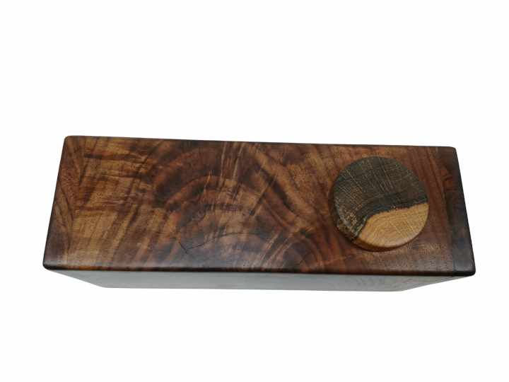 Thumbnail: Black Walnut Burl Coffin Urn