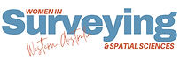 women in surveying logo light blue compa