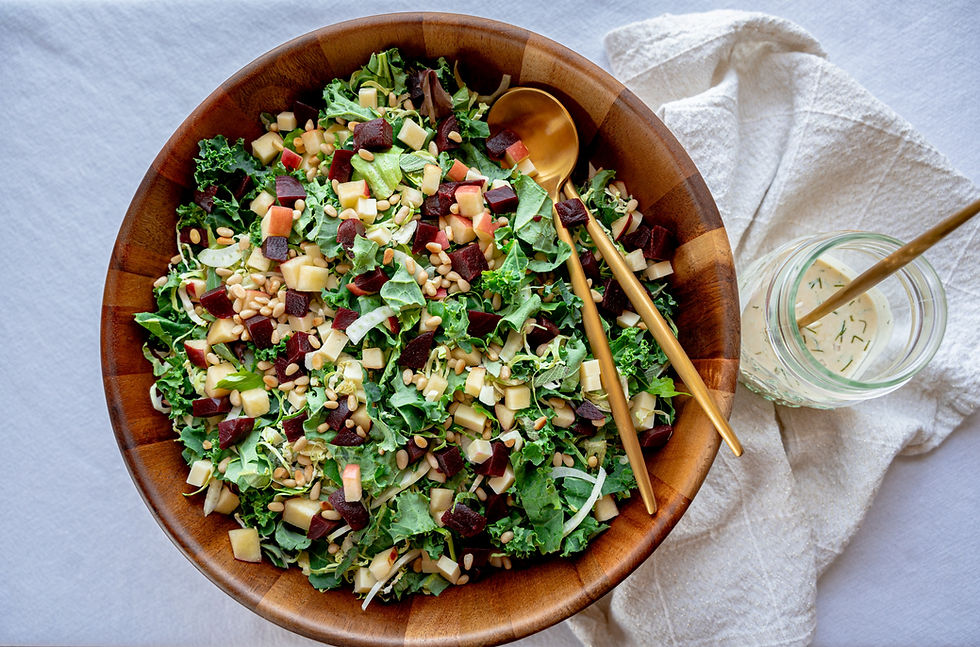 Beet & Apple Winter Salad with Creamy Dill Dressing