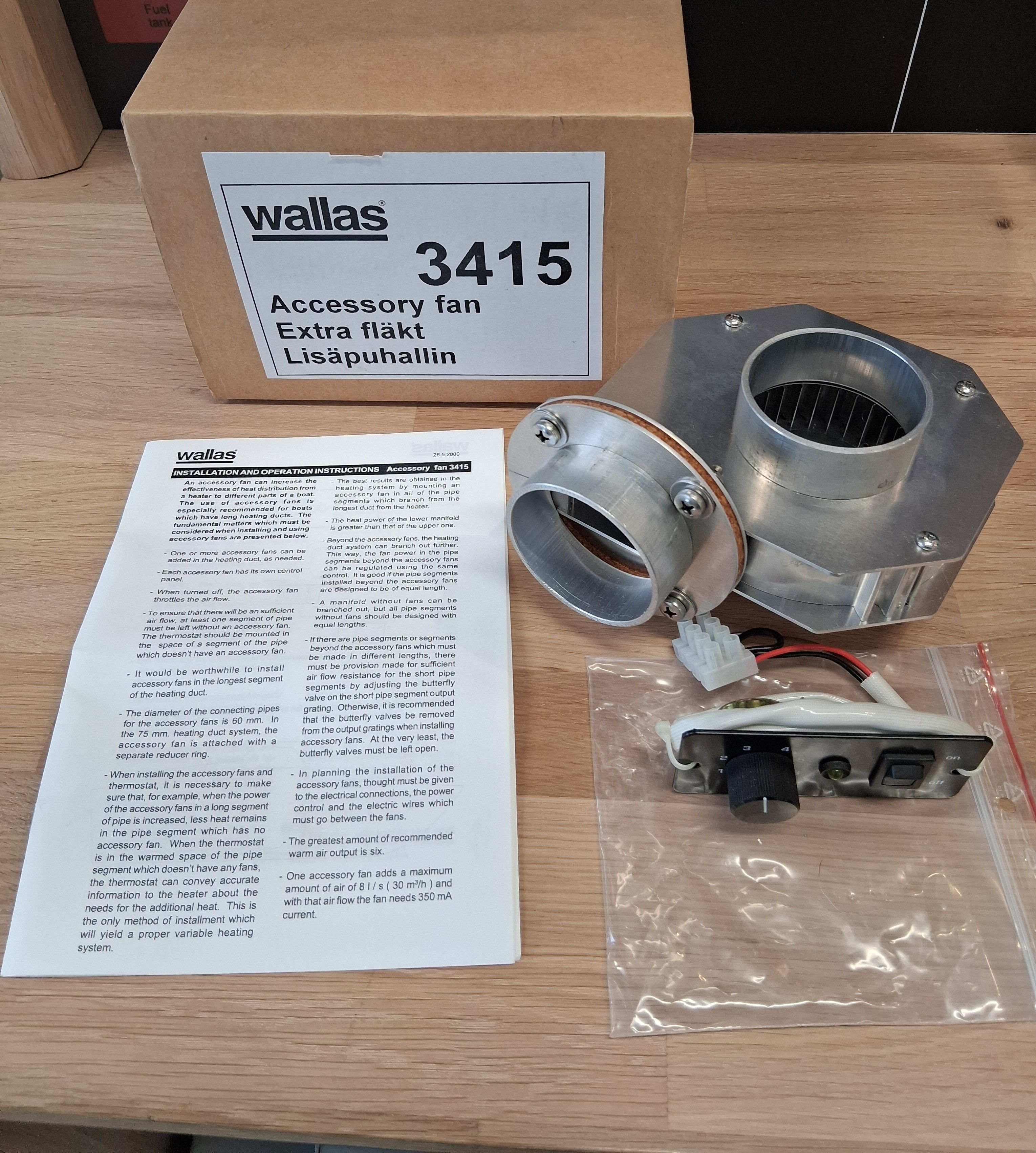 Wallas 3415 accessory fan 60mm