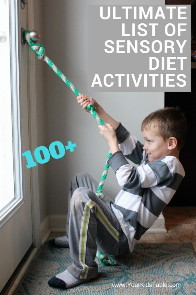 List of Sensory Diet Activities