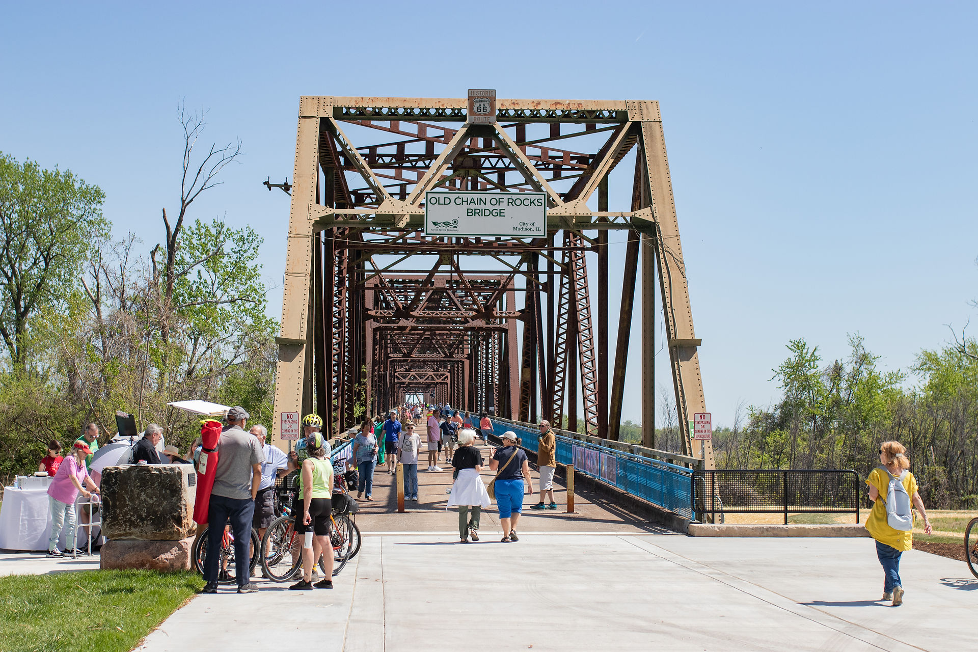 Historic Chain of Rocks Bridge in Saint Louis, MO