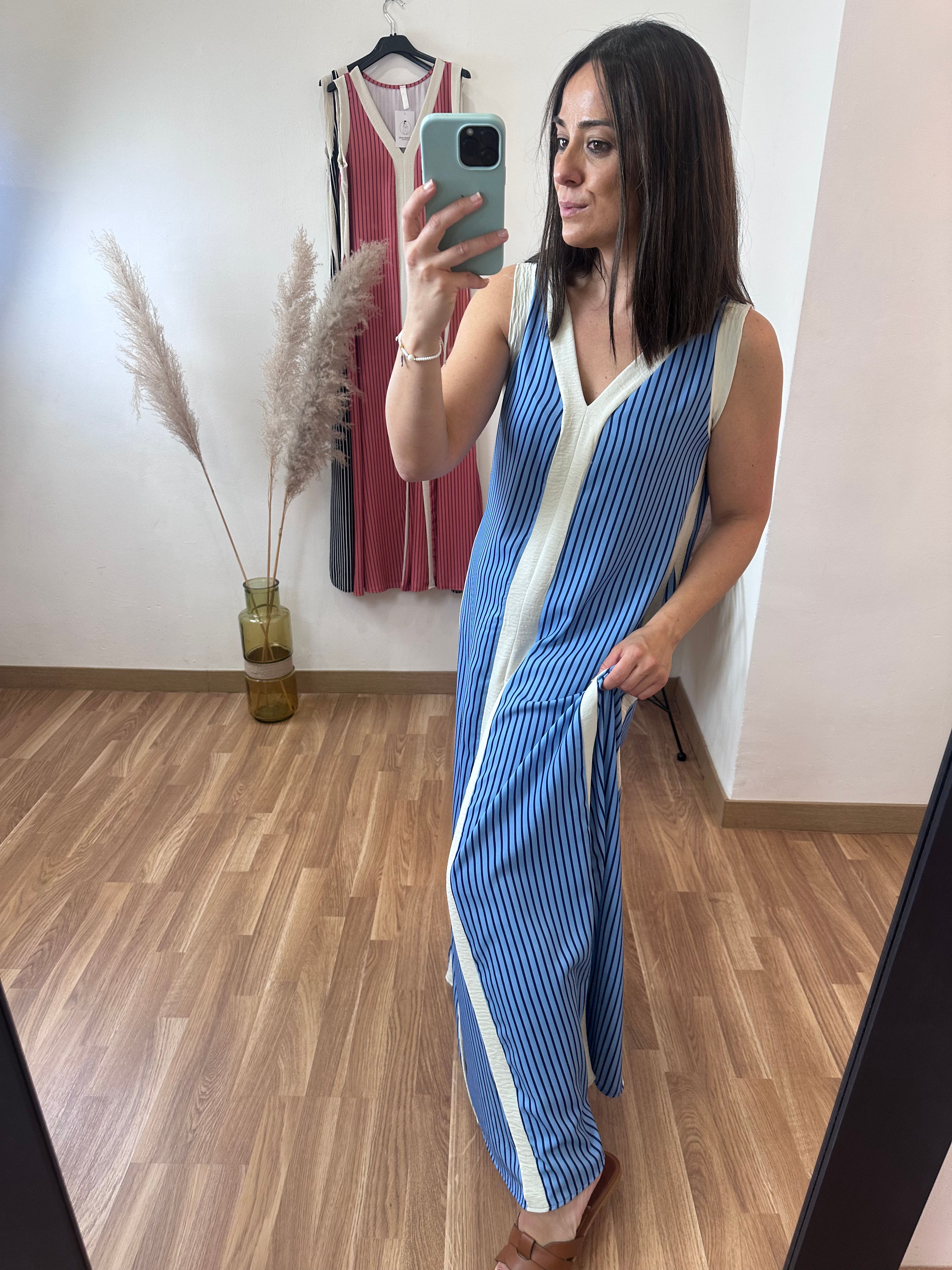 Vestido azucena azul