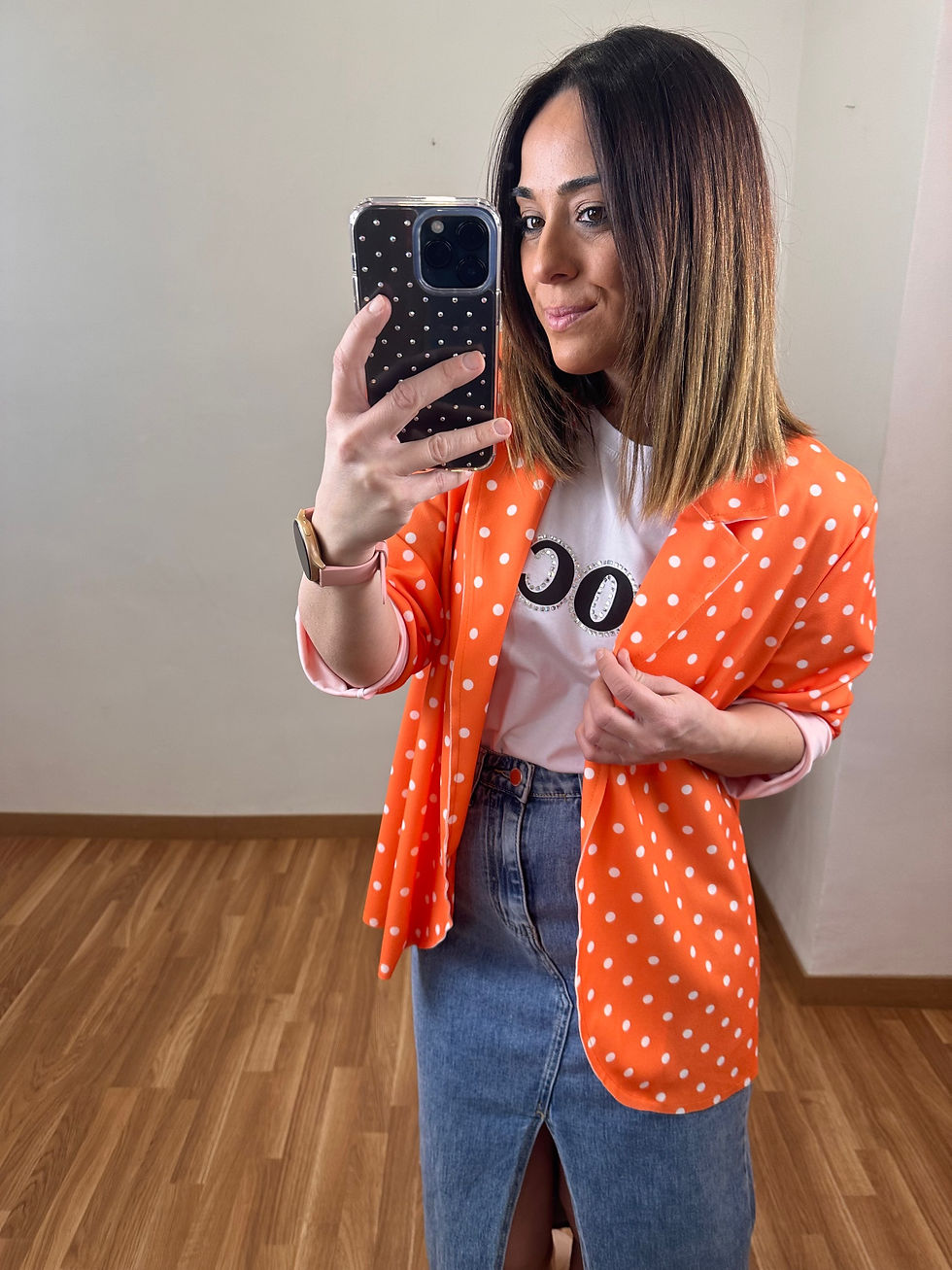 Miniatura: Blazer Lunares Naranja 