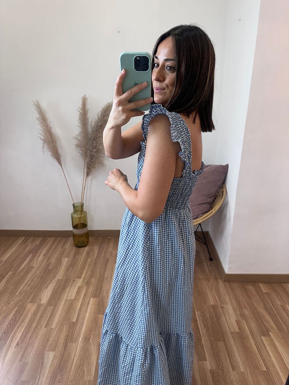 Miniatura: Vestido Vichy azul